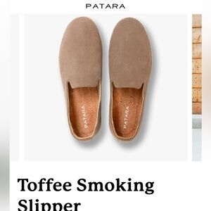 Patara Toffee smoking slipper loafer Sz 11